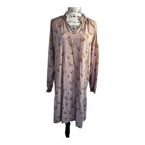 Nümph Danish Boho Cottagecore Feminine Flowy Comfortable Long Sleeve Dress Sz M
